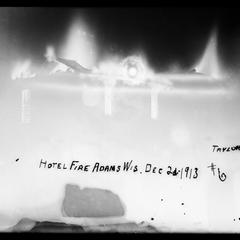 Hotel fire Adams Wis. Dec 21- 1913