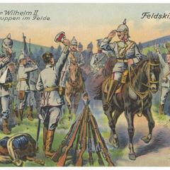 Kaiser Wilhelm II bei den Truppen im Felde (Feldskizze)