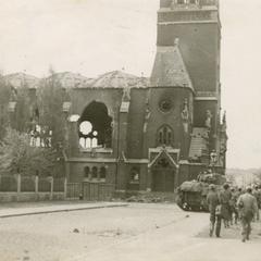 Bombed out cathedral in Magdeburg