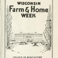 Wisconsin Farm & Home Week : College of Agriculture, Madison, January 30-February 3 [1939]