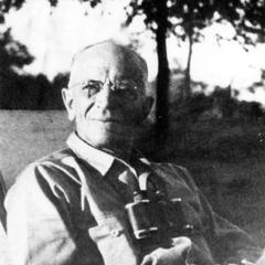 Aldo Leopold with binoculars
