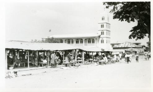View of the market and mosque in Ijebu-Ijesha