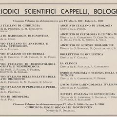 Periodici Scientifici Cappelli advertisement