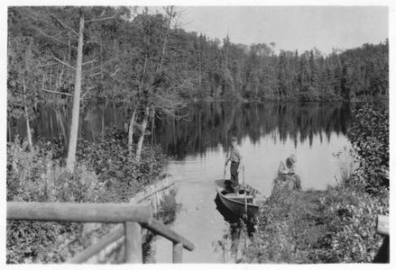 E.A. Birge and Hugo Baum on Lake Mary