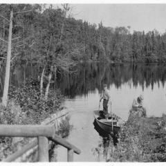 E.A. Birge and Hugo Baum on Lake Mary