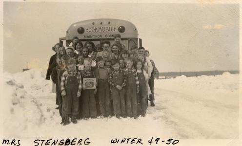 Bookmobile - Winter 1949-50 (Mrs. Stensberg) - Marathon County Library Service