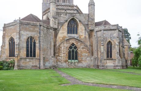 Tewkesbury Abbey from the east exterior