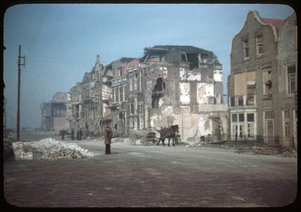 Frankfurt street, bombed