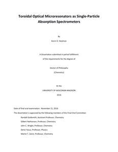 Toroidal Optical Microresonators as Single-Particle Absorption Spectrometers