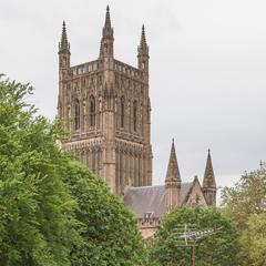 Worcester Cathedral exterior central tower