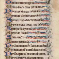 Leaf from a Book of Hours (Litany)
