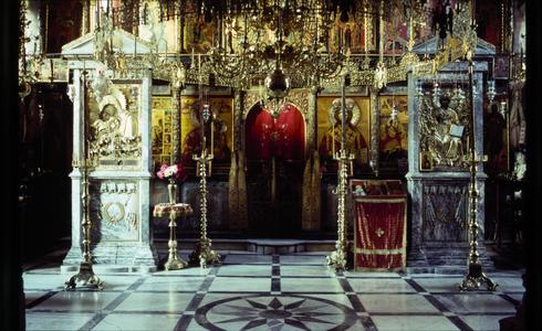 Iconostasis in the catholicon of Philotheou