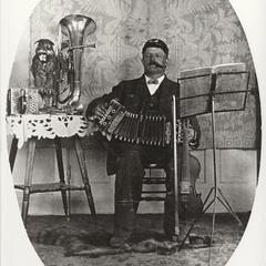 Anton Groeschl with his concertina
