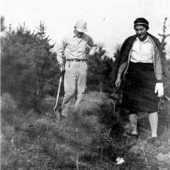 Aldo and Estella Bergere Leopold planting pines
