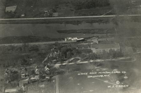 White Rock Mineral Spring Company, Waukesha, aerial view west