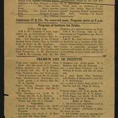 Odd Fellows Hall program of February 2, 1916