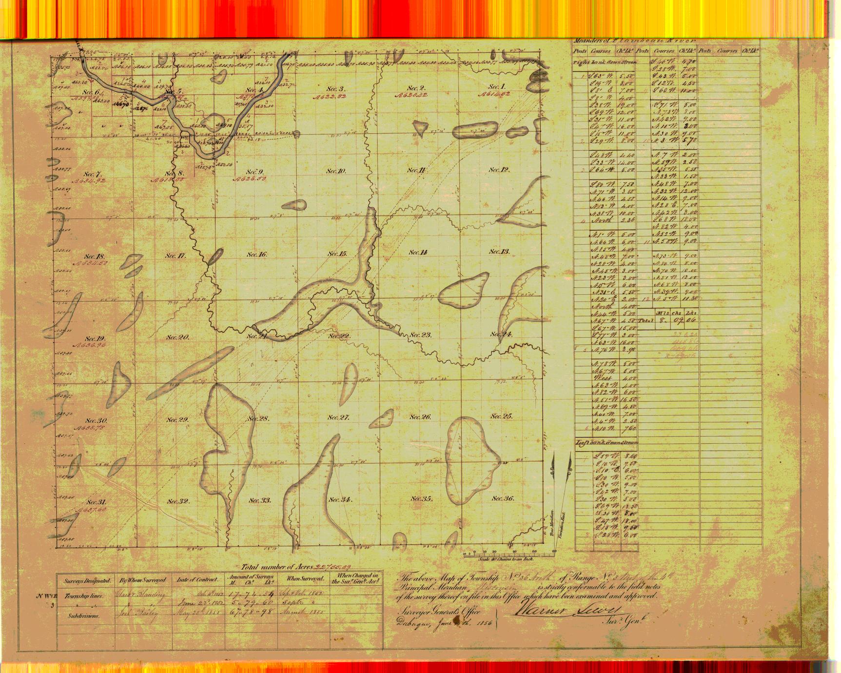 [Public Land Survey System map: Wisconsin Township 36 North, Range 03 West]