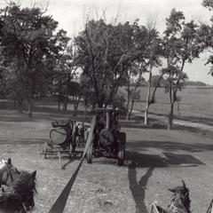 Threshing, 1920's, photo 1. Union Grove, Wisconsin