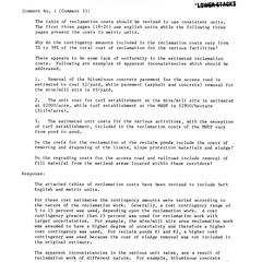 Responses to DNR comment letter dated May 25, 1984 on the mining permit application