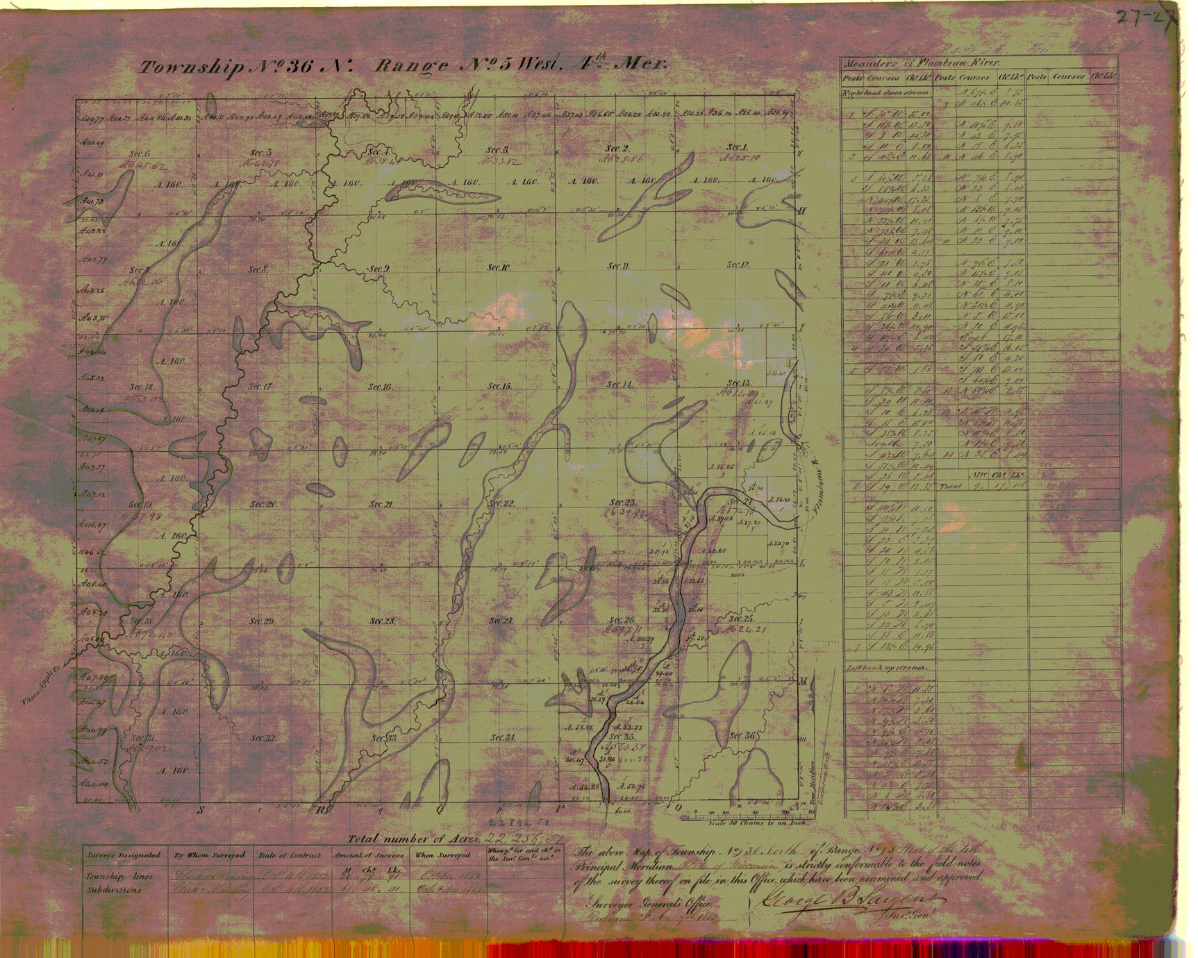 [Public Land Survey System map: Wisconsin Township 36 North, Range 05 West]