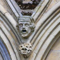 Salisbury Cathedral west facade detail