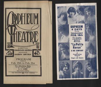 Orpheum Theatre programs