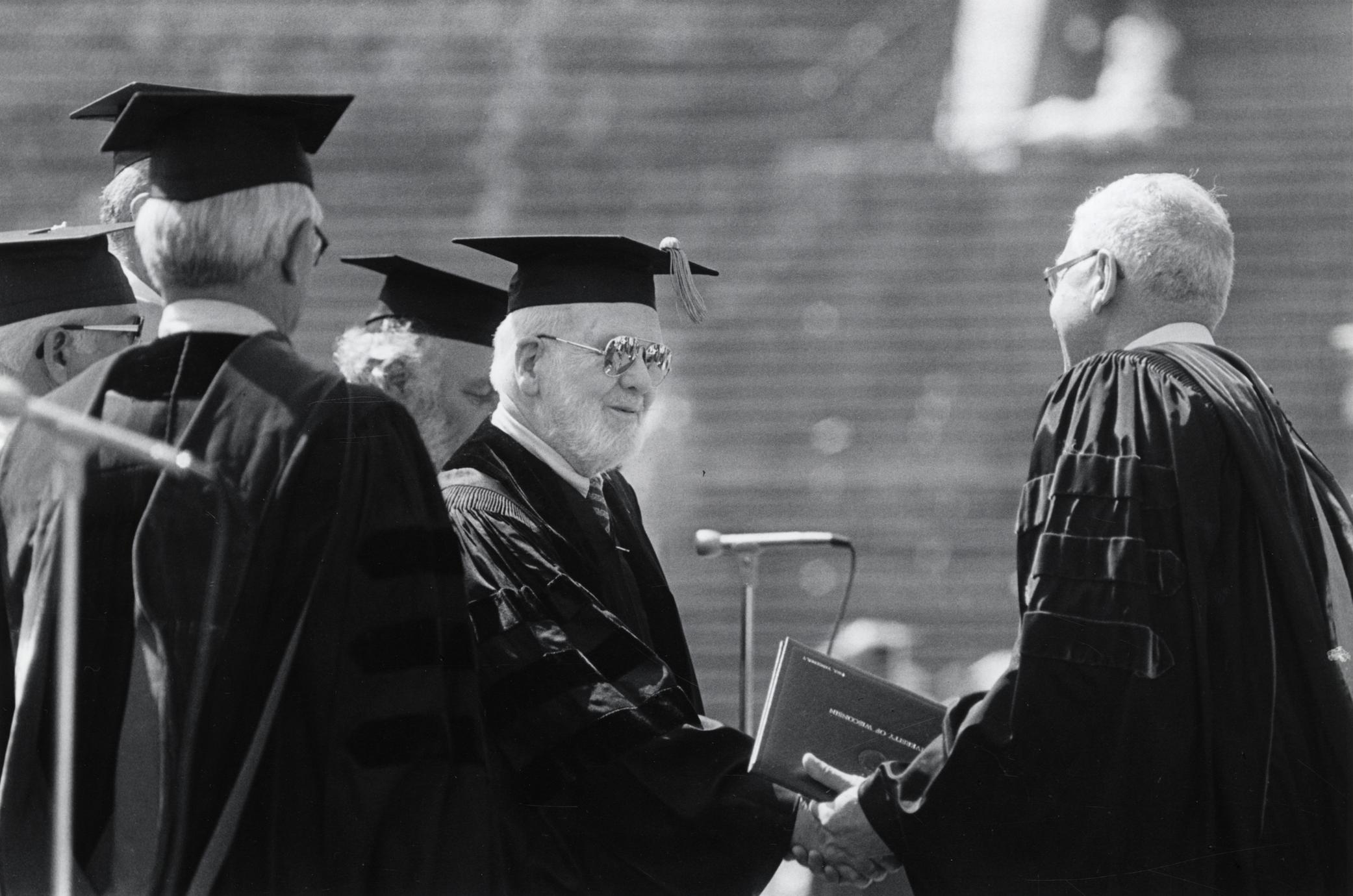 Paul Vanderbilt receiving honorary degree