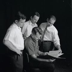 Pro Arte Quartet looking at a score