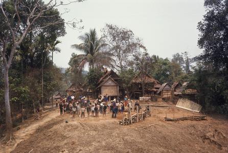 Villagers preparing to build dispensary