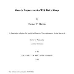 Genetic Improvement of U.S. Dairy Sheep