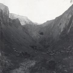 Open pit from bottom