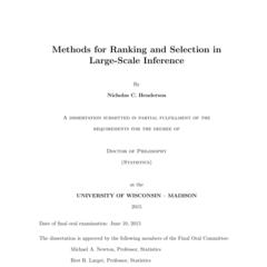 Methods for Ranking and Selection in Large-Scale Inference