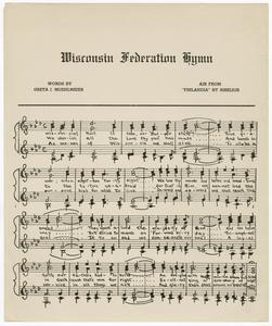 Wisconsin Federation hymn