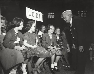 Pop Gordon with students