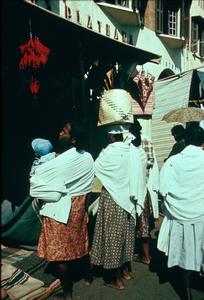 Women at the Cloth Market Wearing Shawls Called the Lamba