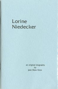 Lorine Niedecker : an original biography