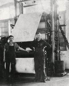 Workers at Gilbert Paper Mill