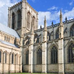 York Cathedral exterior north transept from the east