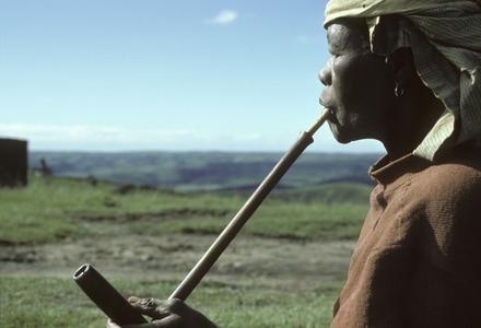 People of South Africa : Xhosa woman with pipe
