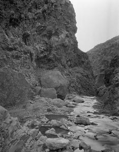 Creek running through Frijoles Canyon