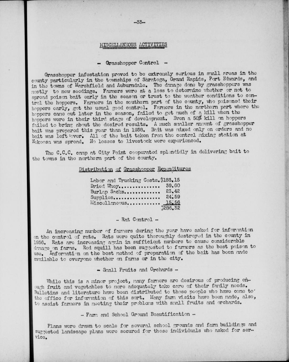 Annual report of the County Agricultural Extension Service in Wood