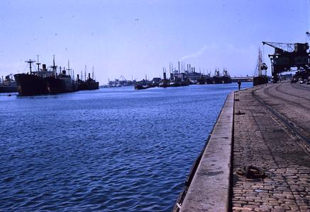 Cargo ships in harbor
