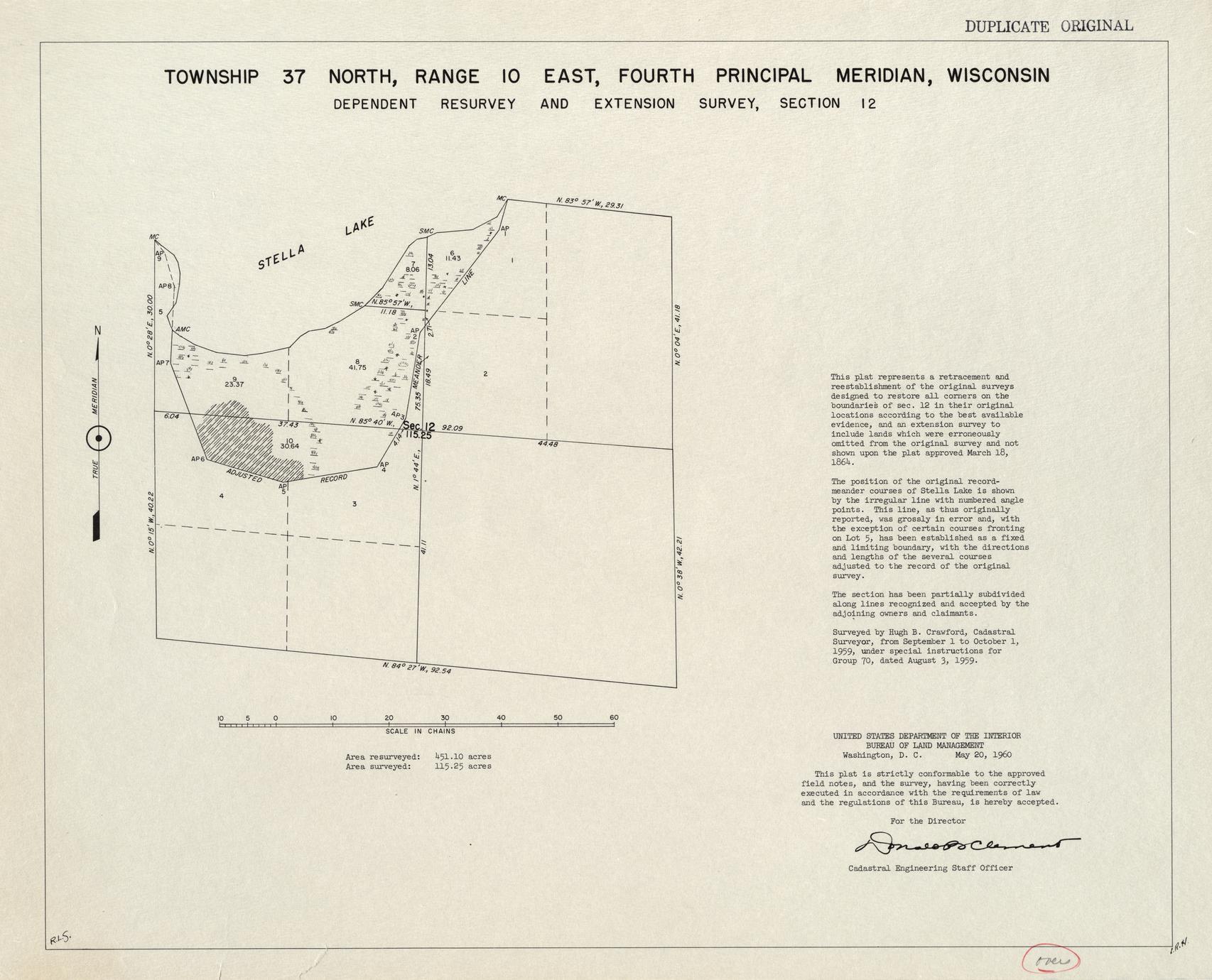 [Public Land Survey System map: Wisconsin Township 37 North, Range 10 East]
