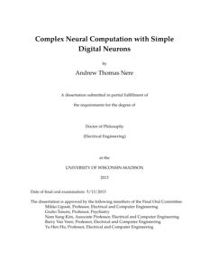 Complex Neural Computation with Simple Digital Neurons