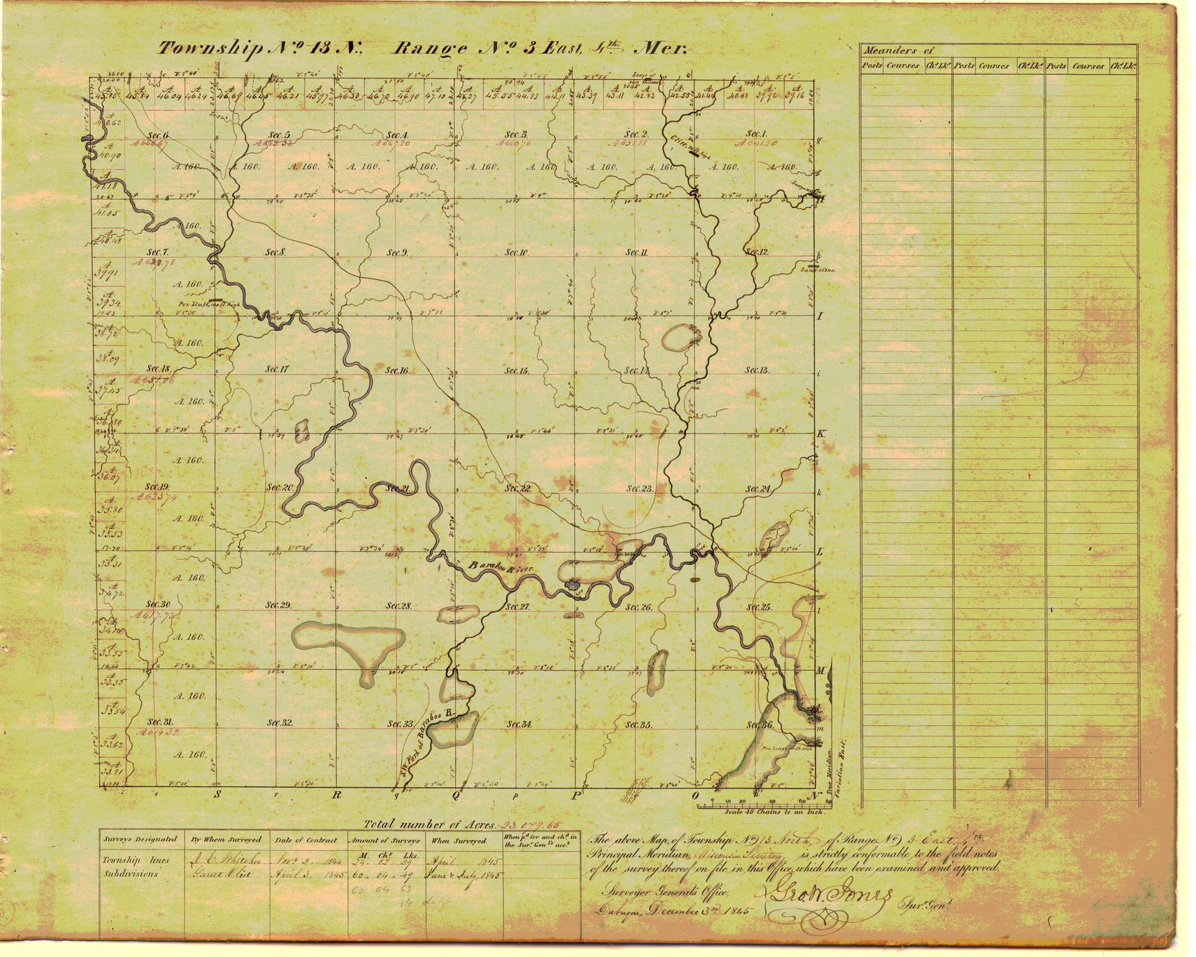 [Public Land Survey System map: Wisconsin Township 13 North, Range 03 East]