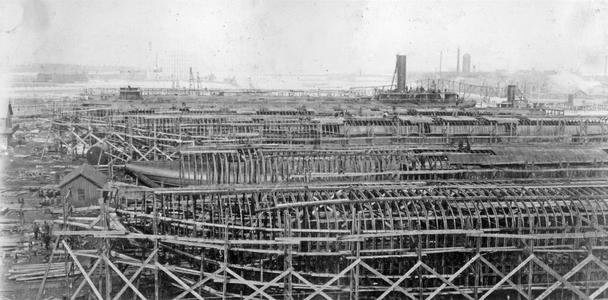 Constructing of Whaleback Vessels, 1891