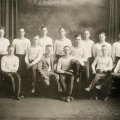 Men's gymnastics team and coach Hans Reuter