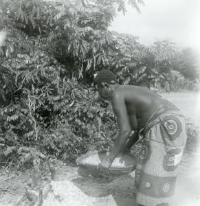 Sifting and Winnowing Cassava Flour in a Kuba-Ngongo Village