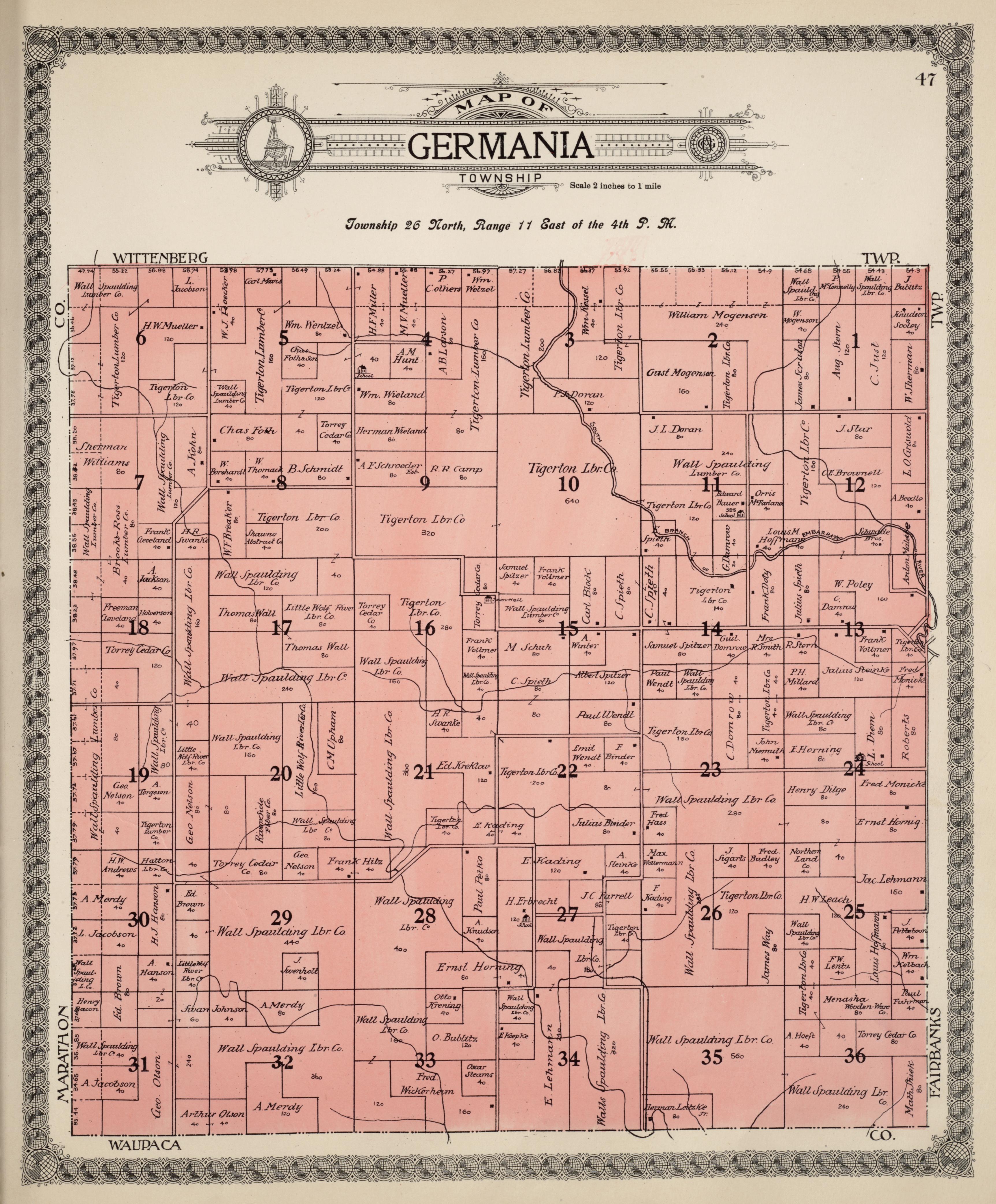 Standard Atlas Of Shawano County Wisconsin Including A Plat Book Of The Villages Cities And 9223