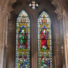 Worcester Cathedral interior choir south aisle window
